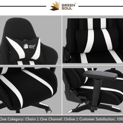 Green Soul GS-600 Beast Series Gaming Chair (Black & White)